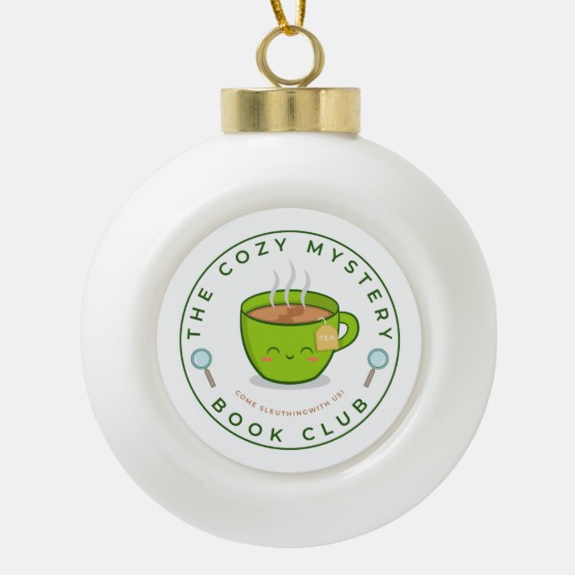 The Cosy Mystery Book Club Keramik Kugel-Ornament (Vorderseite)