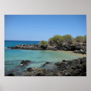 "The Cove" am Strand von Hapuna Poster