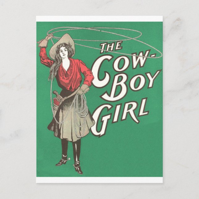 The Cow Boy Girl - Vintag Postkarte (Vorderseite)
