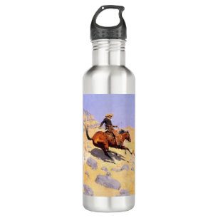 The Cowboy (von Frederic Remington) Edelstahlflasche
