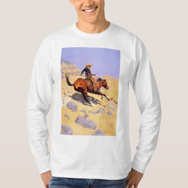 The Cowboy (von Frederic Remington) T-Shirt (Vorderseite)