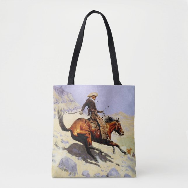 The Cowboy von Remington, Vintage Kavallerie Milit Tasche (Vorderseite)