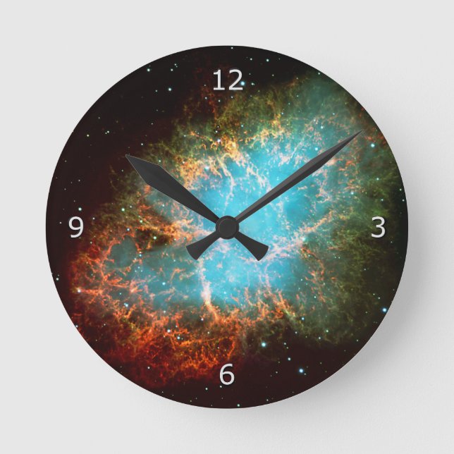 The Crab Nebula Runde Wanduhr (Vorderseite)