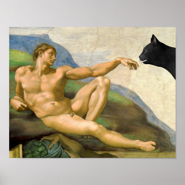 The Creation Of Adam Parody Poster (Vorne)