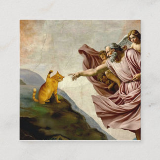 The Creation of Purrfection Quadratische Visitenkarte