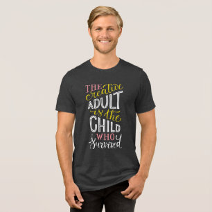 The Creative Adult: Retro Typografy T-Shirt Tri-Blend Shirt
