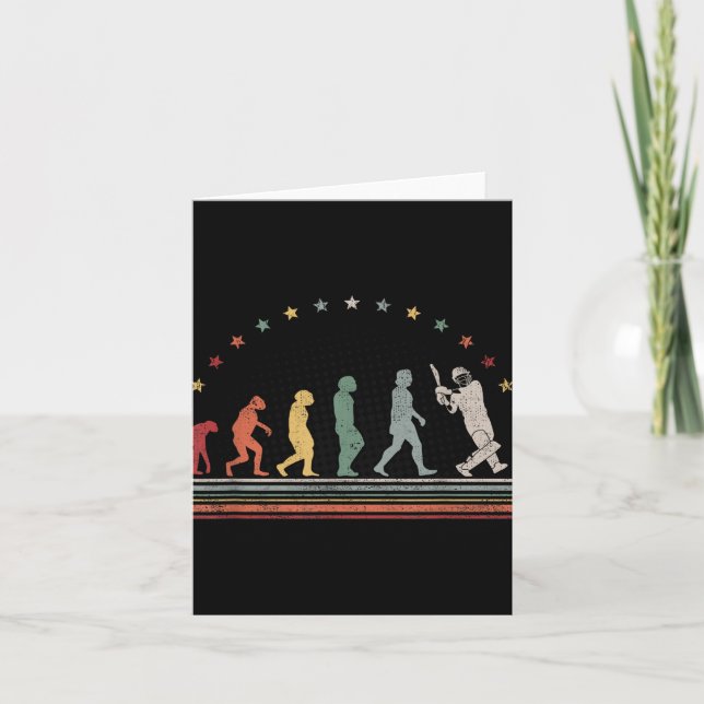 The Cricket Evolution Retro Cricketer Herren Crick Karte (Vorderseite)