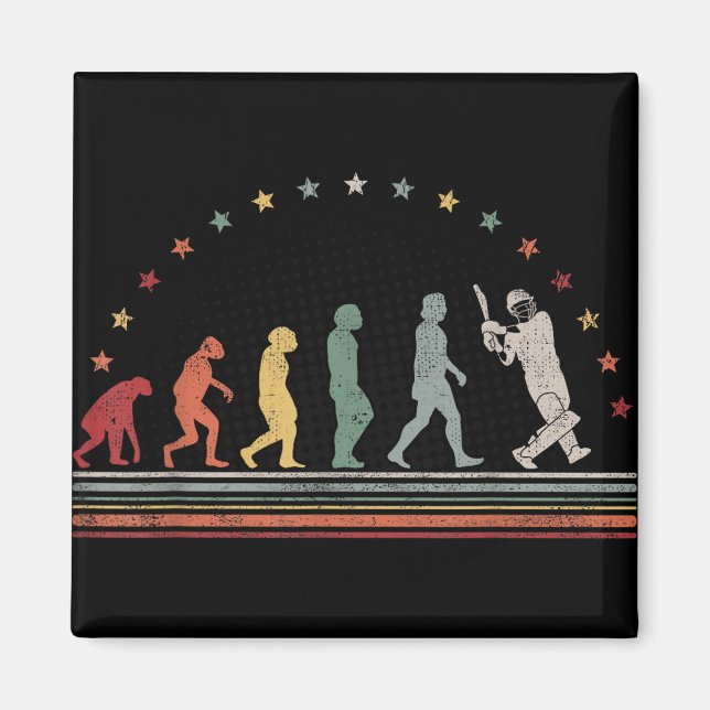 The Cricket Evolution Retro Cricketer Herren Crick Magnet (Vorne)