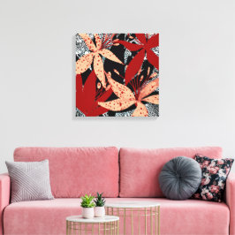 The Crimson Canopy Art Print by Beachside Designs  Leinwanddruck