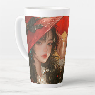 The Crimson Hour : Red Hat Girl Latte Tasse
