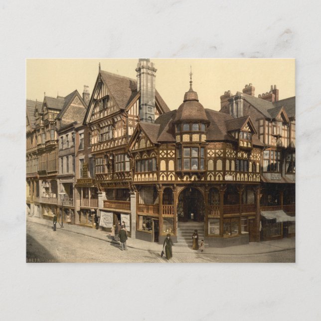 The Cross and Rows, Chester, Cheshire, England Postkarte (Vorderseite)