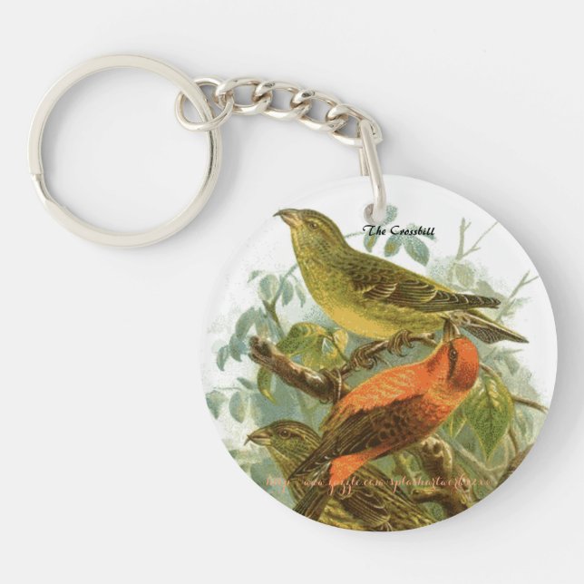 "The Crossbill" Schlüsselanhänger (Vorderseite)