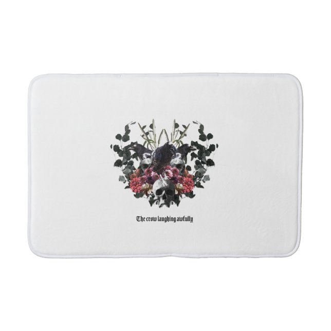 The Crow Laughing Awfully Badematte (Vorderseite)