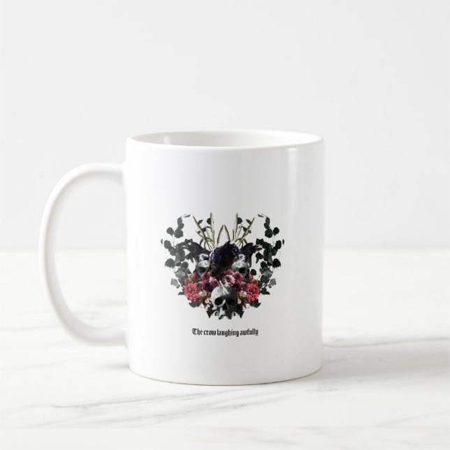 The Crow Laughing Awfully Kaffeetasse (Links)
