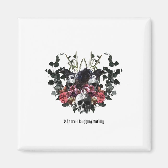 The Crow Laughing Awfully Magnet (Vorne)