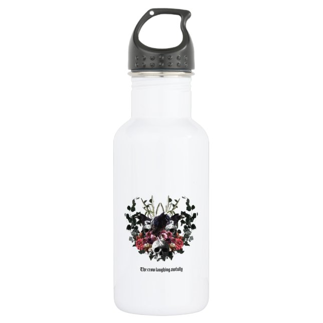 The Crow Laughing Awfully Trinkflasche (Vorderseite)