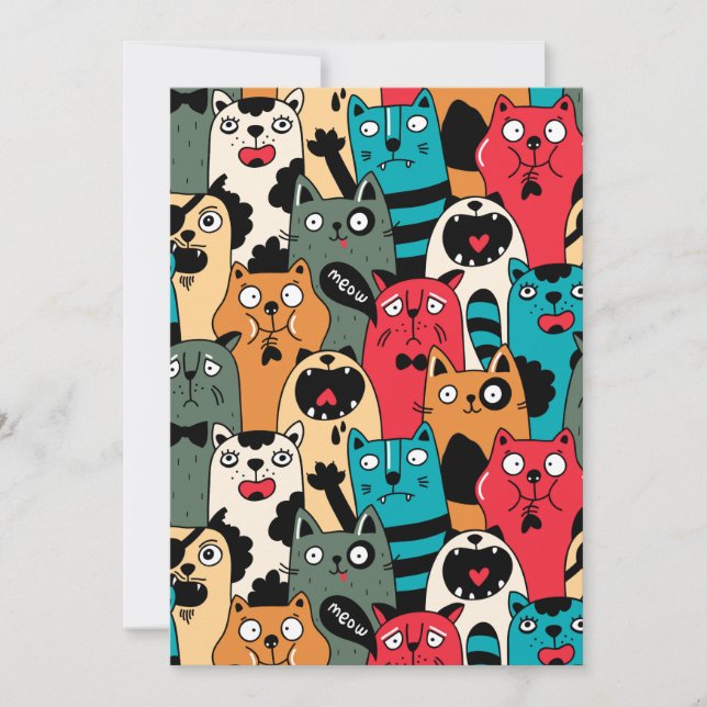 The crowd of cats dankeskarte (Vorderseite)