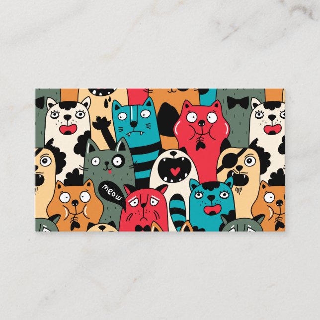 The crowd of cats platzkarte (Vorderseite)