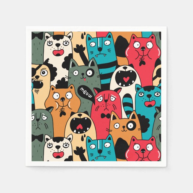 The crowd of cats serviette (Vorderseite)
