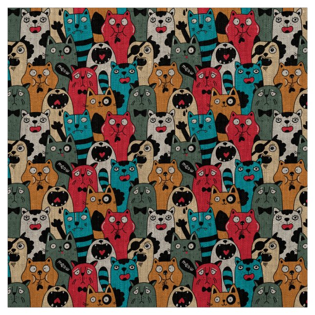 The crowd of cats stoff (Muster)
