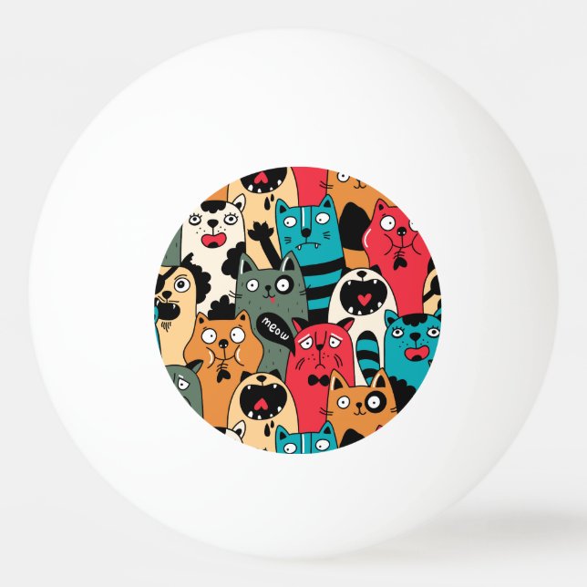 The crowd of cats tischtennisball (Vorderseite)