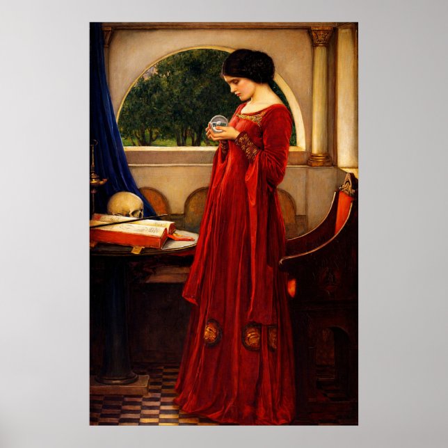 The Crystal Ball by John William Waterhouse Poster (Vorne)