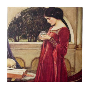 "The Crystal Ball" Pre-Raphaelite Keramik Tile Fliese