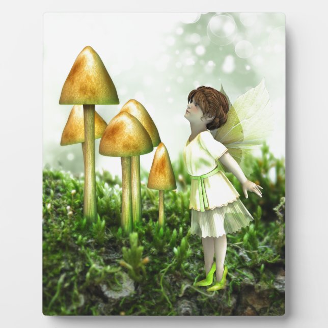 The Curious Fairy - Fairy and Toadstools Fotoplatte (Vorderseite)