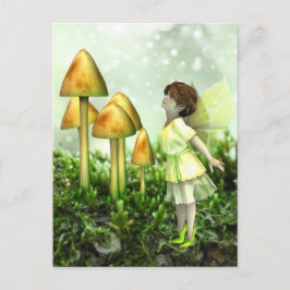The Curious Fairy - Fairy and Toadstools Postkarte