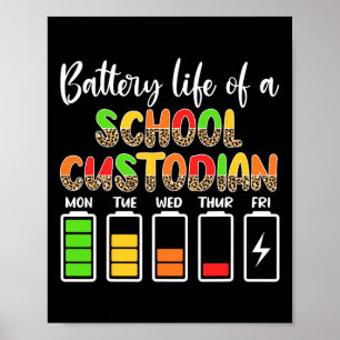 The Custodian Battery Life School Janitor Poster