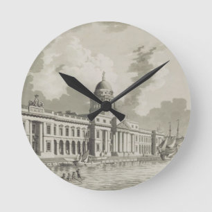 The Custom House, Dublin, 1792 (engraving) Runde Wanduhr