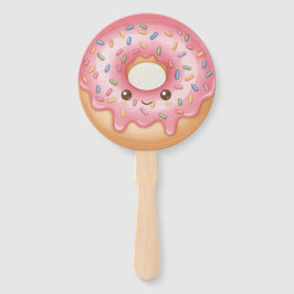 "The Cute Donut" – Sweet and Festive Illustration  Fächer