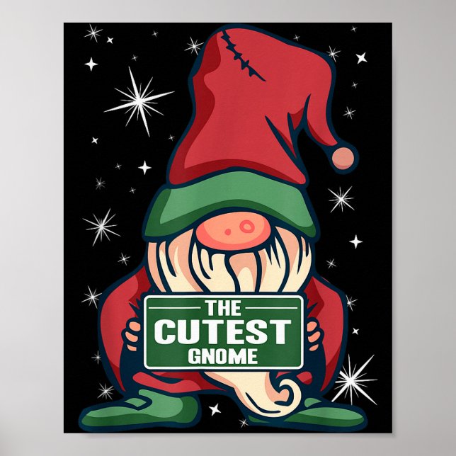 The Cutest Gnome Xmas Elf Matching Family Christma Poster (Vorne)
