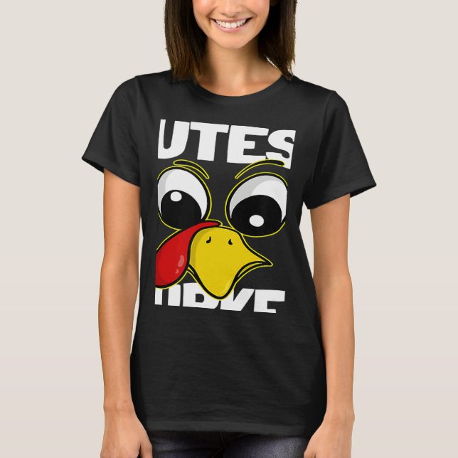 The Cutest Turkey Family Group Matching Thanksgivi T-Shirt (Vorderseite)