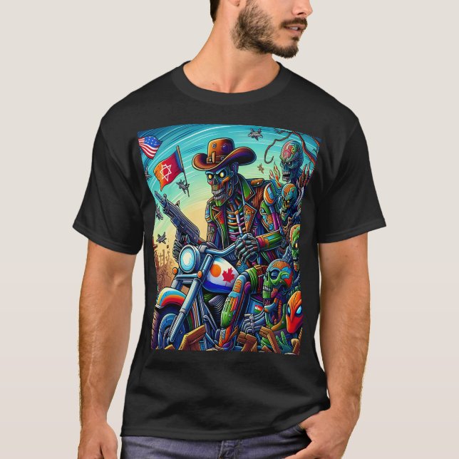 The Cybernetic Biker Apocalypse T-Shirt (Vorderseite)