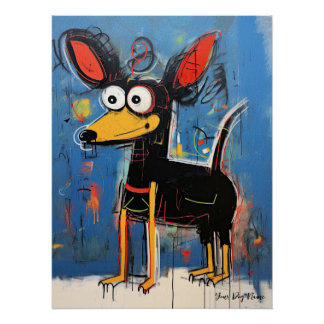 The Dackel Dog Graffiti 02 - Leonardo Abbacchio Poster