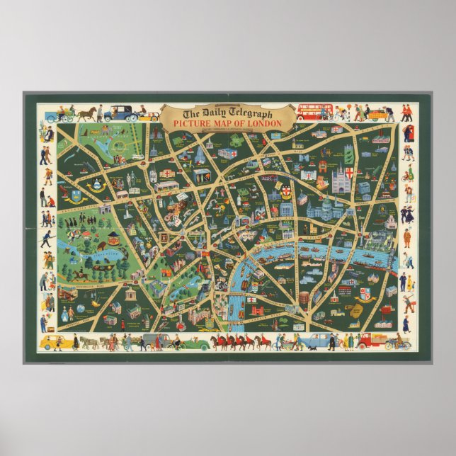 The Daily Telegraph Picture Map London Poster (Vorne)