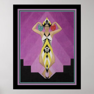 "The Dance" Art Deco Print by Carl Link Poster