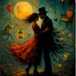  The Dance Between – Surreal Romance Decoupage  Seidenpapier