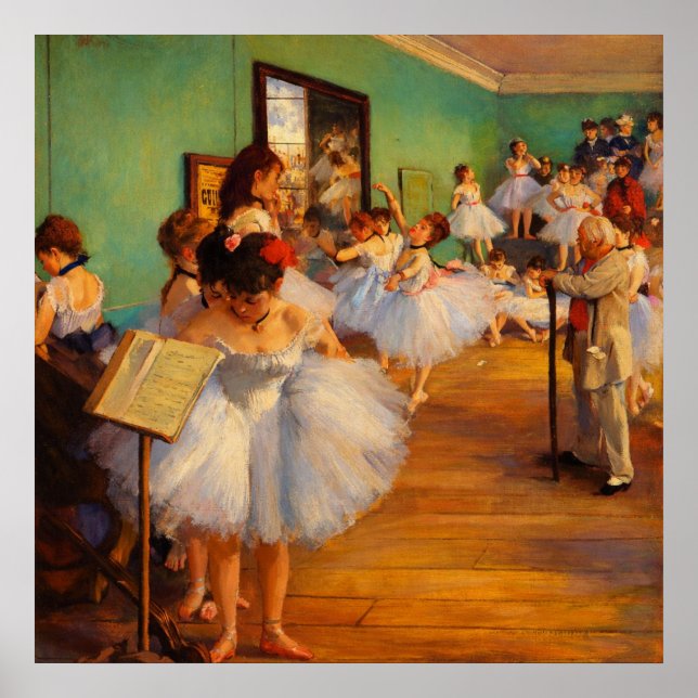 The Dance Class by Edgar Degas Poster (Vorne)