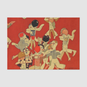 "The Dance Floor" Art Deco von Jose Carlos Seidenpapier