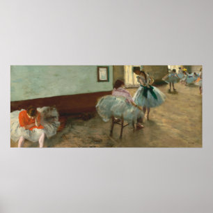 The Dance Lesson - Edgar Degas Fine Art Poster