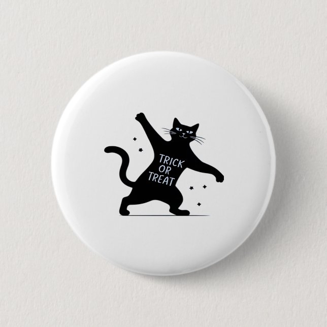 The Dancing Black Cat's Spooktacular Trick-or-Trea Button (Vorderseite)