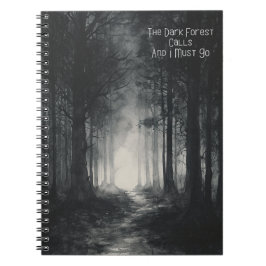 The Dark Forest ruft Spiral Foto Notebook Notizblock