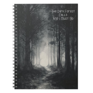The Dark Forest ruft Spiral Foto Notebook Notizblock