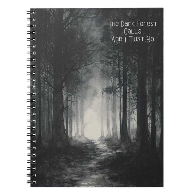 The Dark Forest ruft Spiral Foto Notebook Notizblock (Vorderseite)