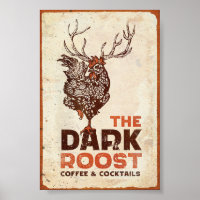"The Dark Roost Coffee & Cocktails" Coole Kunst