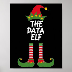 The Data Elf Funny Christmas Analyst Scientist Mat Poster