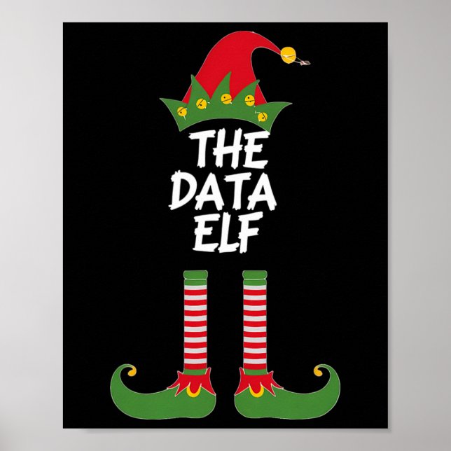 The Data Elf Funny Christmas Analyst Scientist Mat Poster (Vorne)