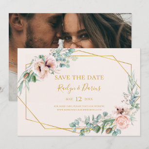 The Date Élégant flou   Photo Pastel Horizontal Save
